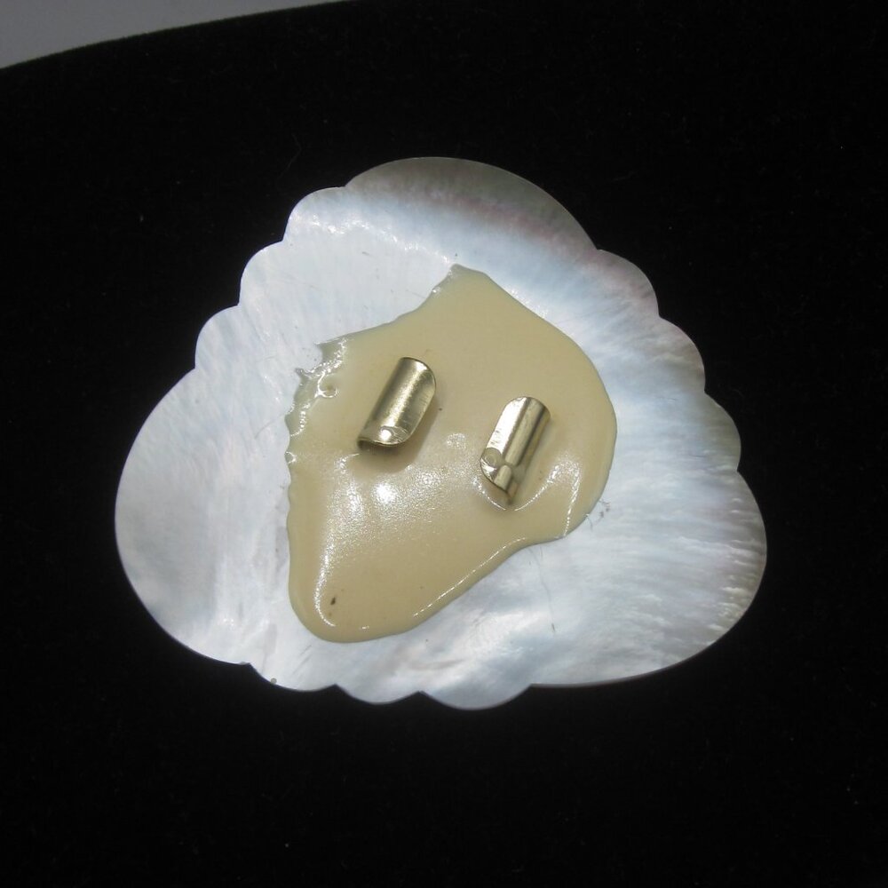 Vintage Abalone Shell Belt Clip Buckle - Picture 3 of 4
